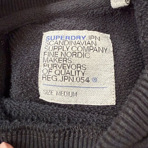 Superdry Ath. Universitié Paris Black Sweatshirt M - Picture 5 of 9
